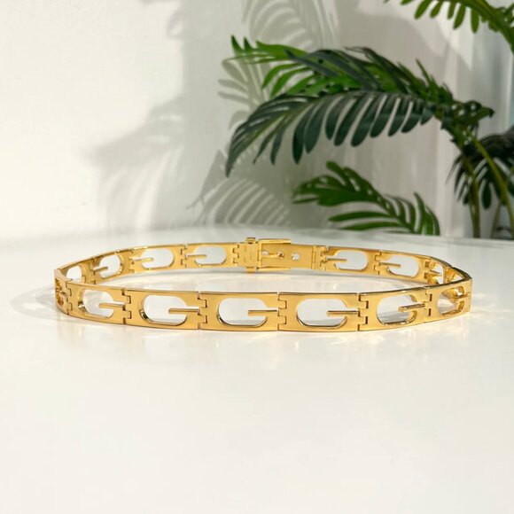 Gucci Vintage Gold G Link Belt - Picture 2 of 7